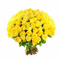 Букет из 75 желтых Роз