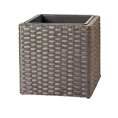 Кашпо Ротанг антрацит 38х38х38 см