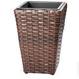 Кашпо Ротанг коричневый 28х28х40см