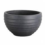 Кашпо керамическое "Куб" серое D34 H20