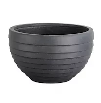 Кашпо керамическое "Куб" серое D34 H20