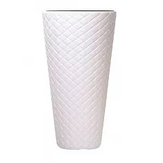 Пластиковое кашпо Prosperplast Matuba Slim белое D 40 см