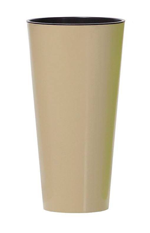Кашпо с контейнером Prosperplast Tubus Slim Shine кофе 20 см