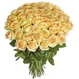 Букет из 75 светло-оранжевых Роз 