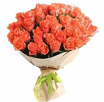 Букет из 75 оранжевых Роз