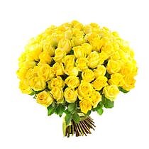 Букет из 75 желтых Роз