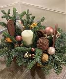 Новогодняя композиция в ящике 20 см