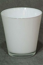 Ваза "Коннер" (стекло), D12хН11 см, белый