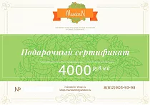 Подарочный Сертификат на сумму 4000 рублей