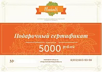 Подарочный Сертификат на сумму 5000 рублей