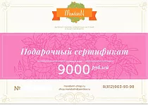 Подарочный Сертификат на сумму 9000 рублей